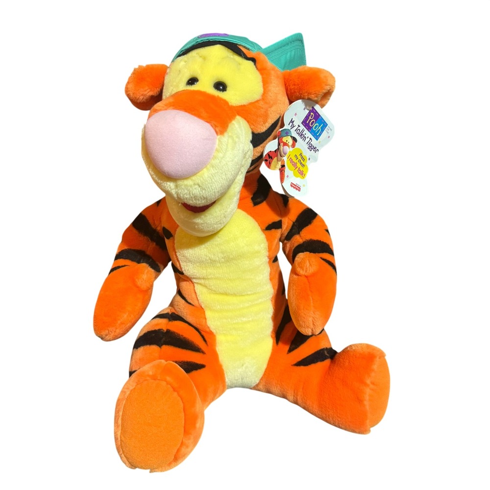 Vintage 2000 Fisher-Price Disney My Talkin' Tigger Plush with Tags! Tested/Works